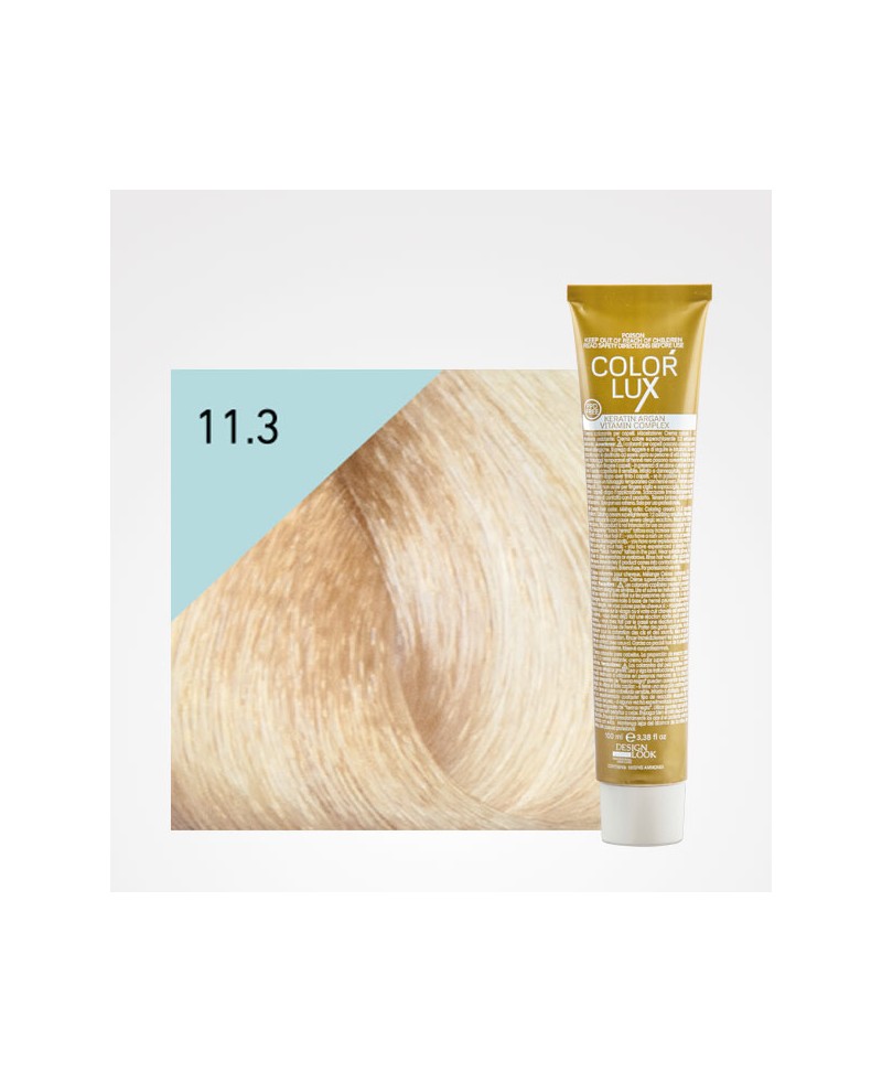 Vopsea profesionala pentru par blond auriu platinat super deschis Color Lux 11.3 - 100 ml