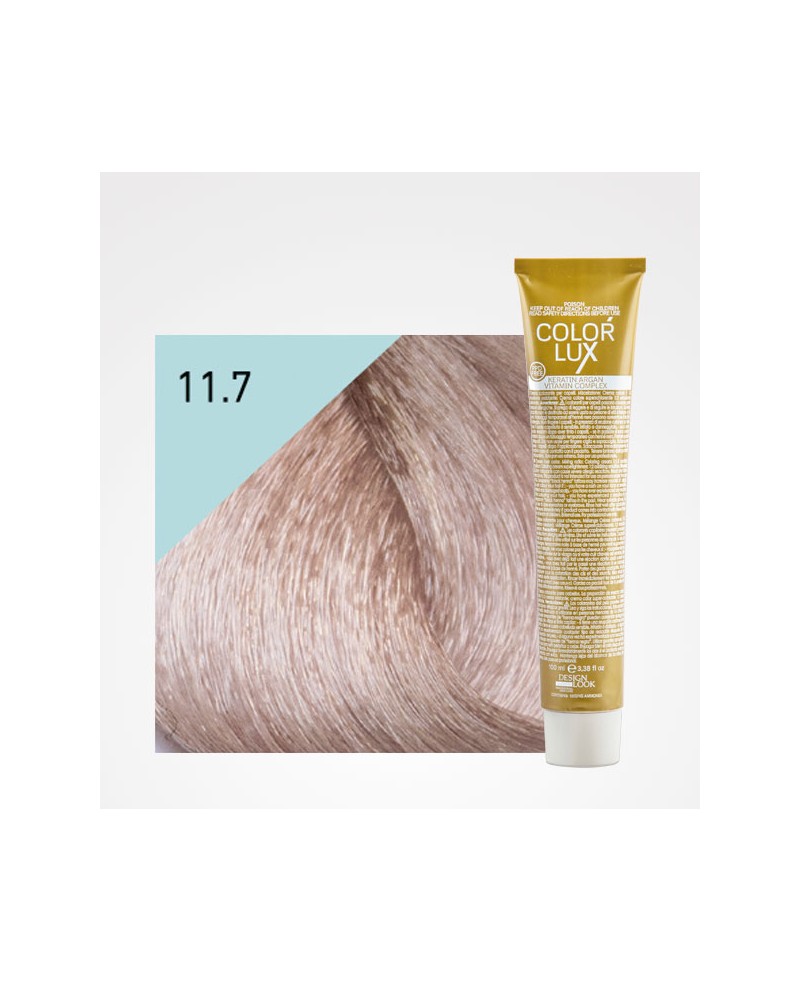Vopsea profesionala pentru par blond irizat platinat super deschis Color Lux 11.7 - 100 ml