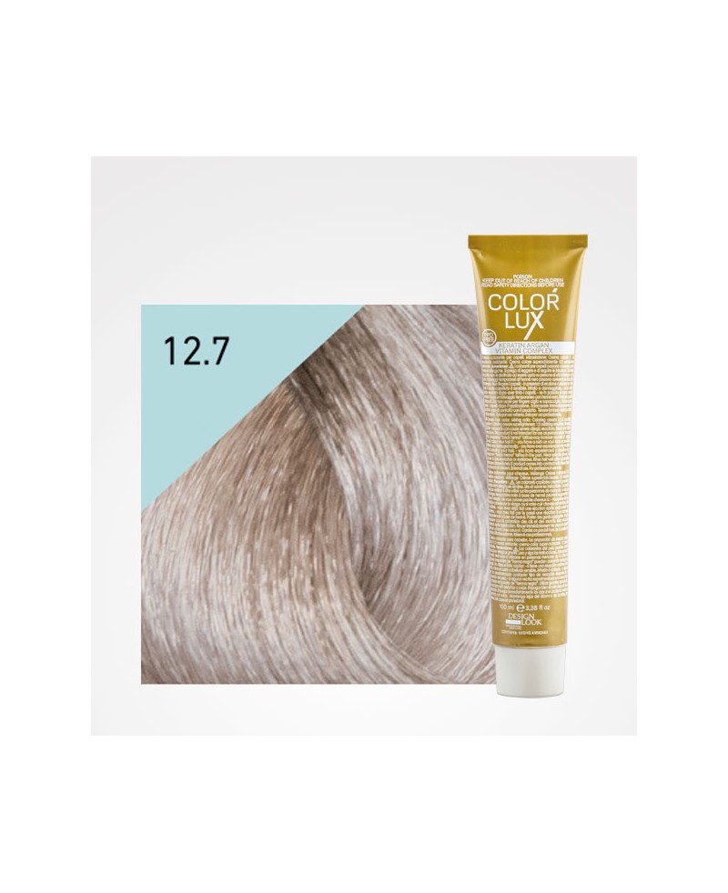 Vopsea profesionala pentru par blond irizat extra platinat super deschis Color Lux 12.7 - 100 ml
